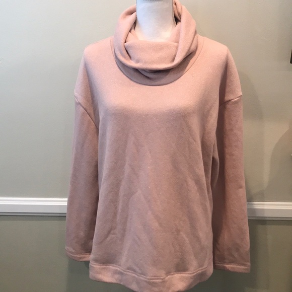 Ava & Viv Sweaters - Ava & Viv pink sparkle sweater turtle neck 1X